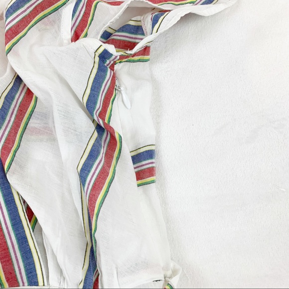 J Crew Flutter Sleeve Striped Wrap top - Picture 7 of 10